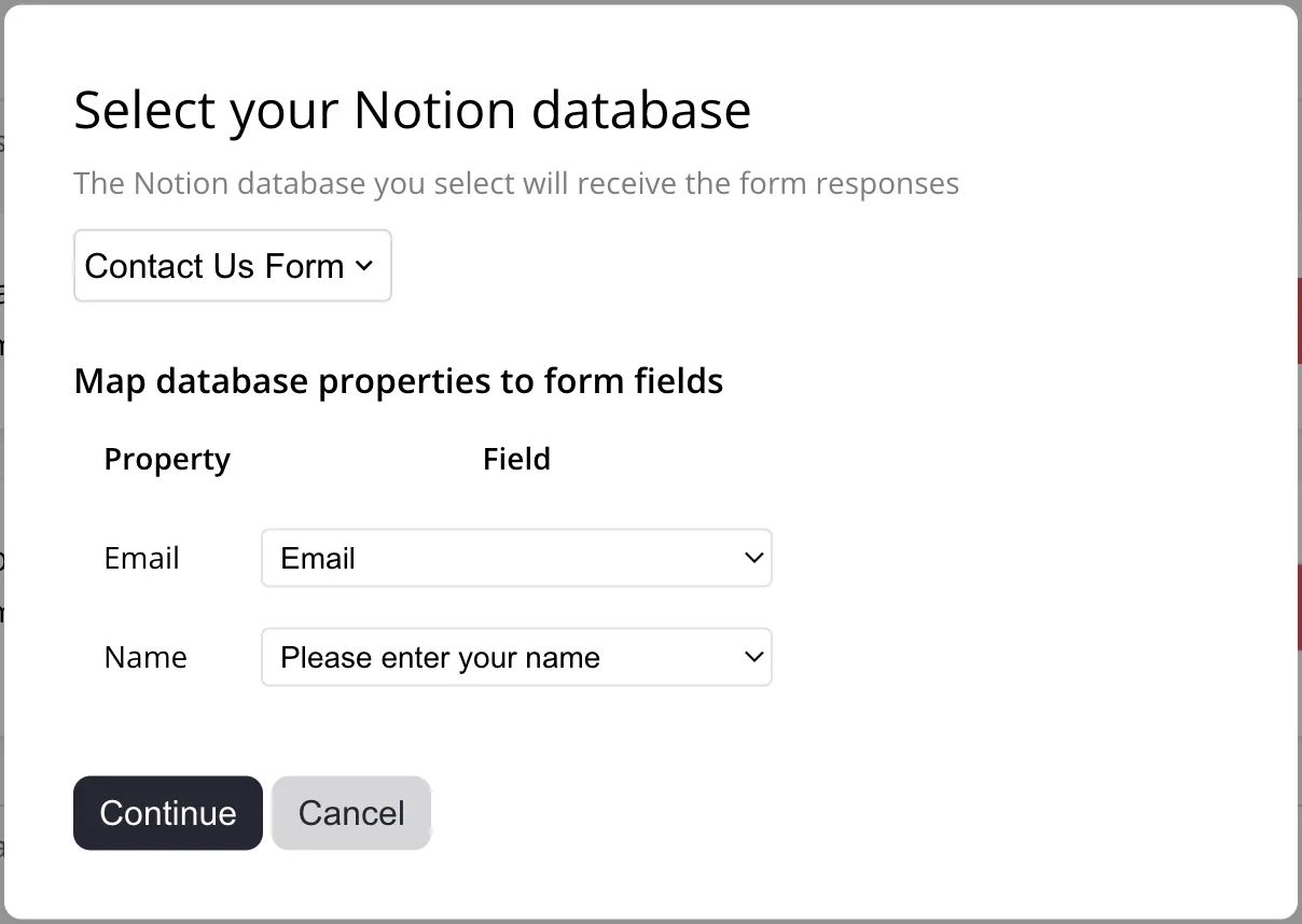 Map fields